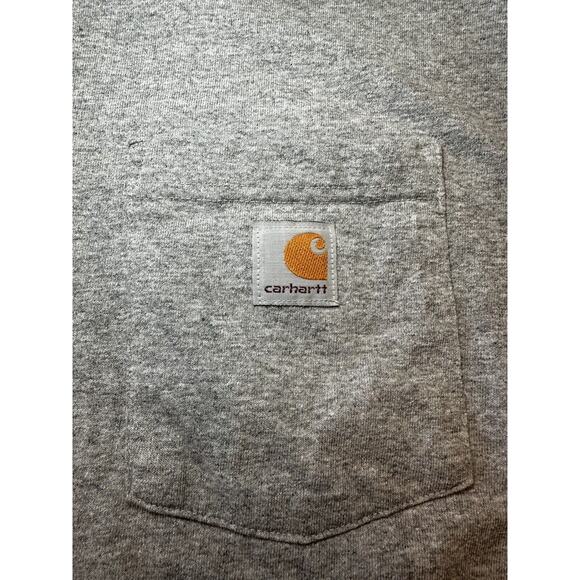 Carhartt Loose Fit Long Sleeve Tee Men’s Size XL Pocket Tee Work Shirt Gray - Picture 2 of 5